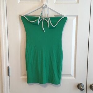 Wild Fable Green Camisole with White Trim